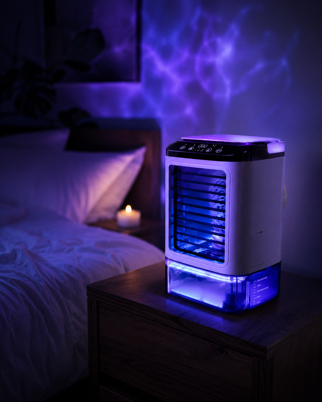 Freezo ArcticMist - Climatiseur Ultrasonique Portable  Turbo Boost · Réservoir 900ml · Veilleuse LED