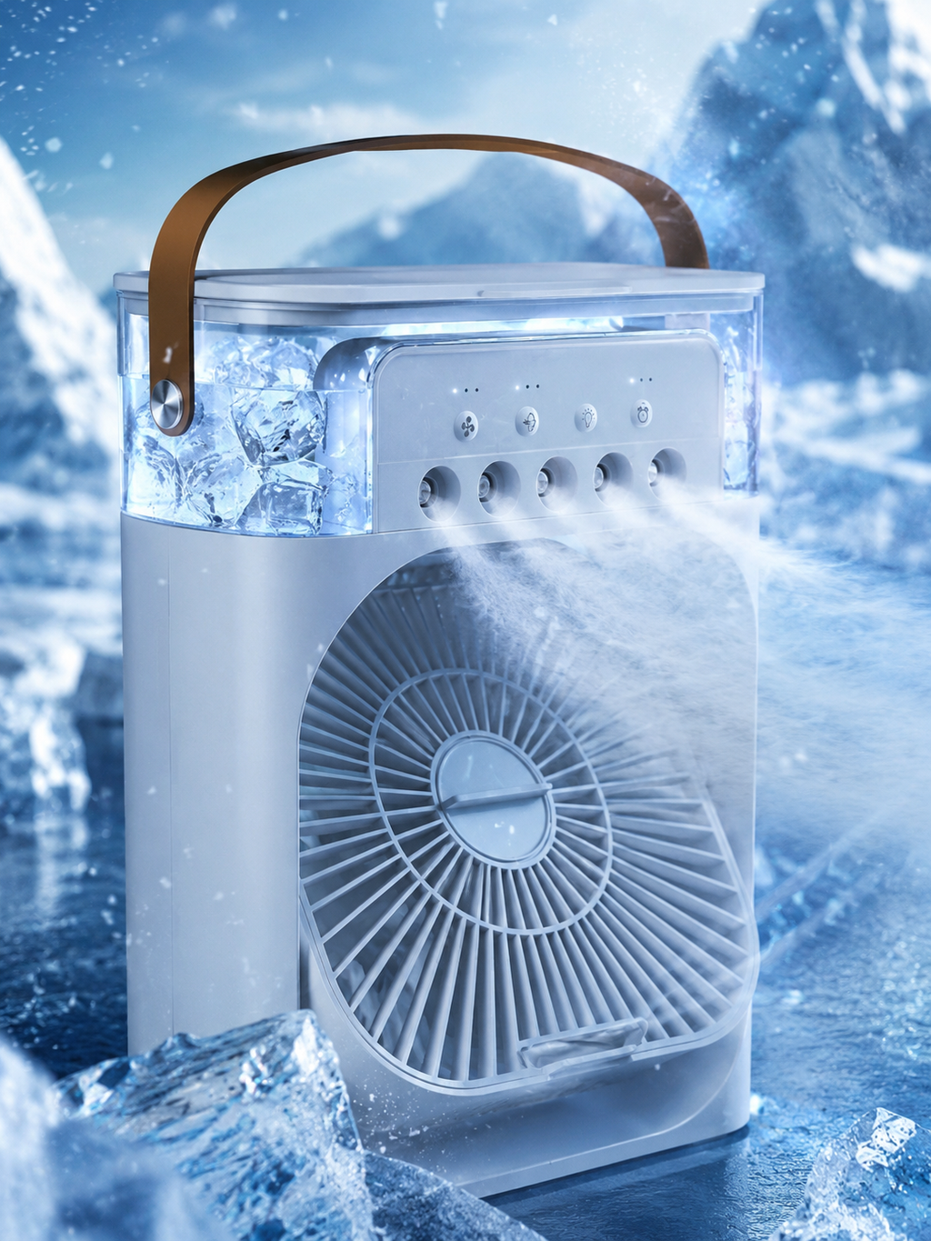 Freezo MistPod - Mini Climatiseur Brumisateur Portable  Veilleuse 7 Couleurs · Réservoir 600ml · USB