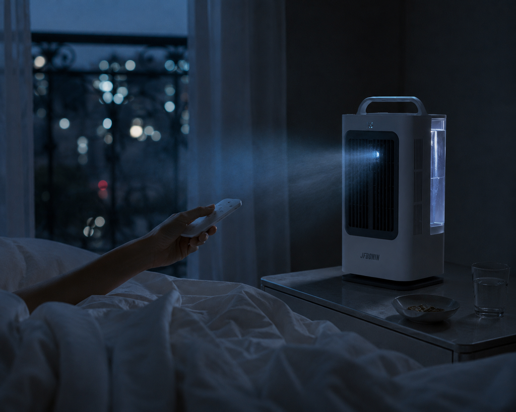 Freezo SilkBreeze - Climatiseur Ultrasonique Design  Brume Micro-Fine · 1700ml · Oscillation 120° · Télécommande